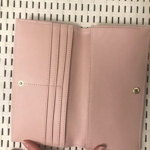 Pink leather wallet